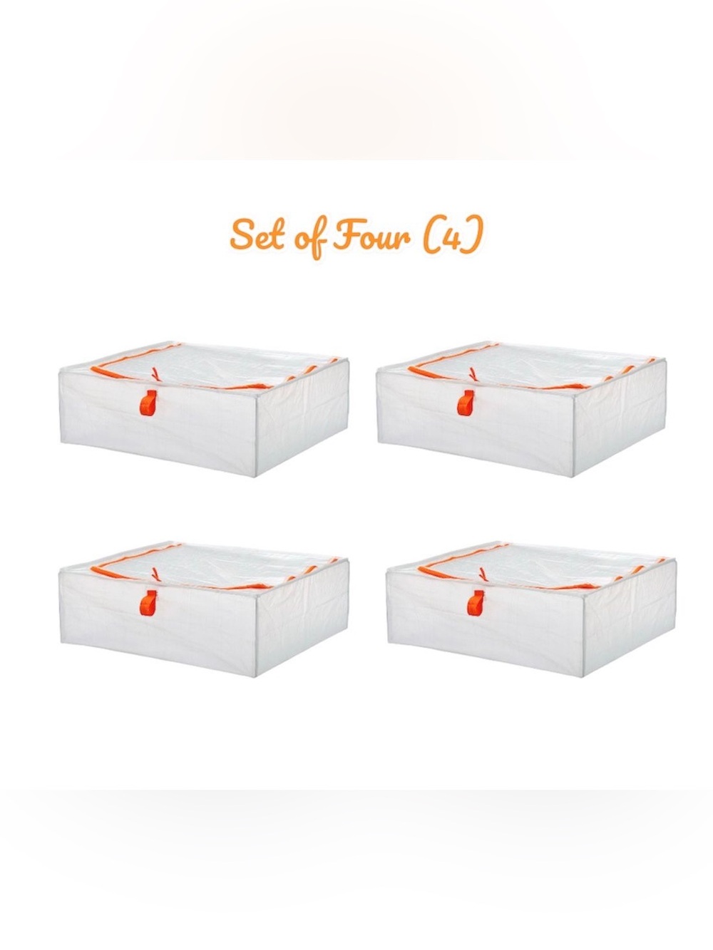 IKEA PÄRKLA Storage reusable cases tote travel cube Set of four (4)
